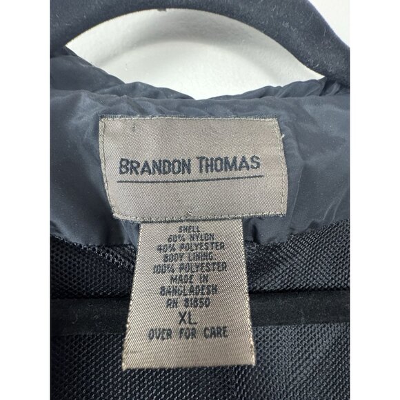 Brandon Thomas Womens 1X Black Rain Coat Tie Waist Double Breasted Outdoors Chic - Picture 6 of 13